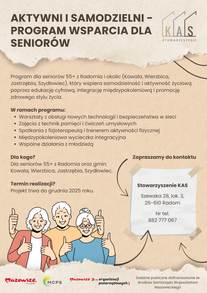 Aktywni i samodzielni - program wsparcia dla seniorów - image