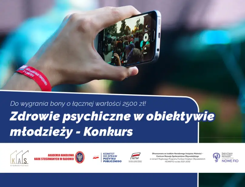 Plakat konkursu „Zdrowie psychiczne w obiektywie młodzieży”: do wygrania bony o łącznej wartości 2500 zł